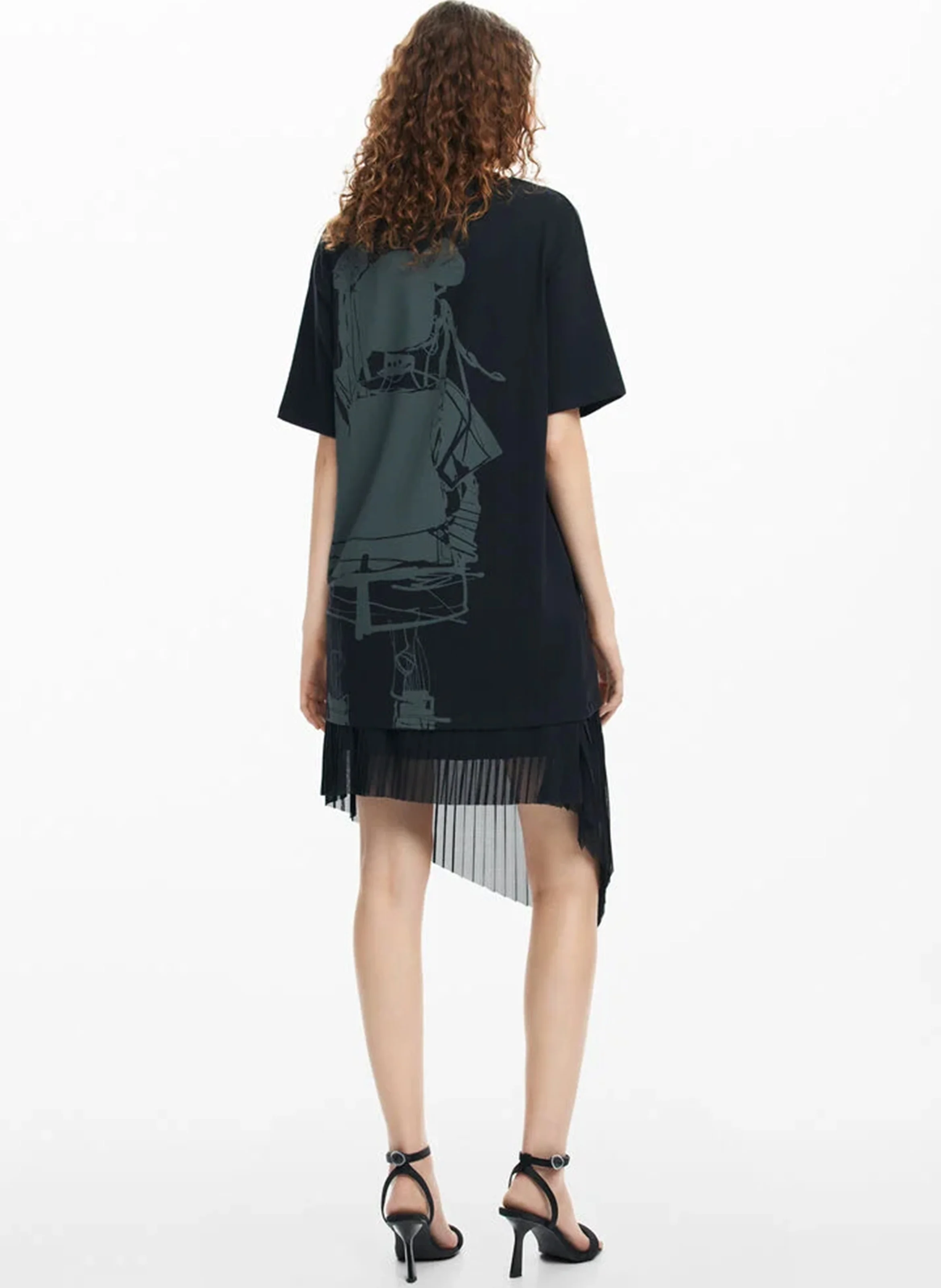 Robe courte oversize| Noir