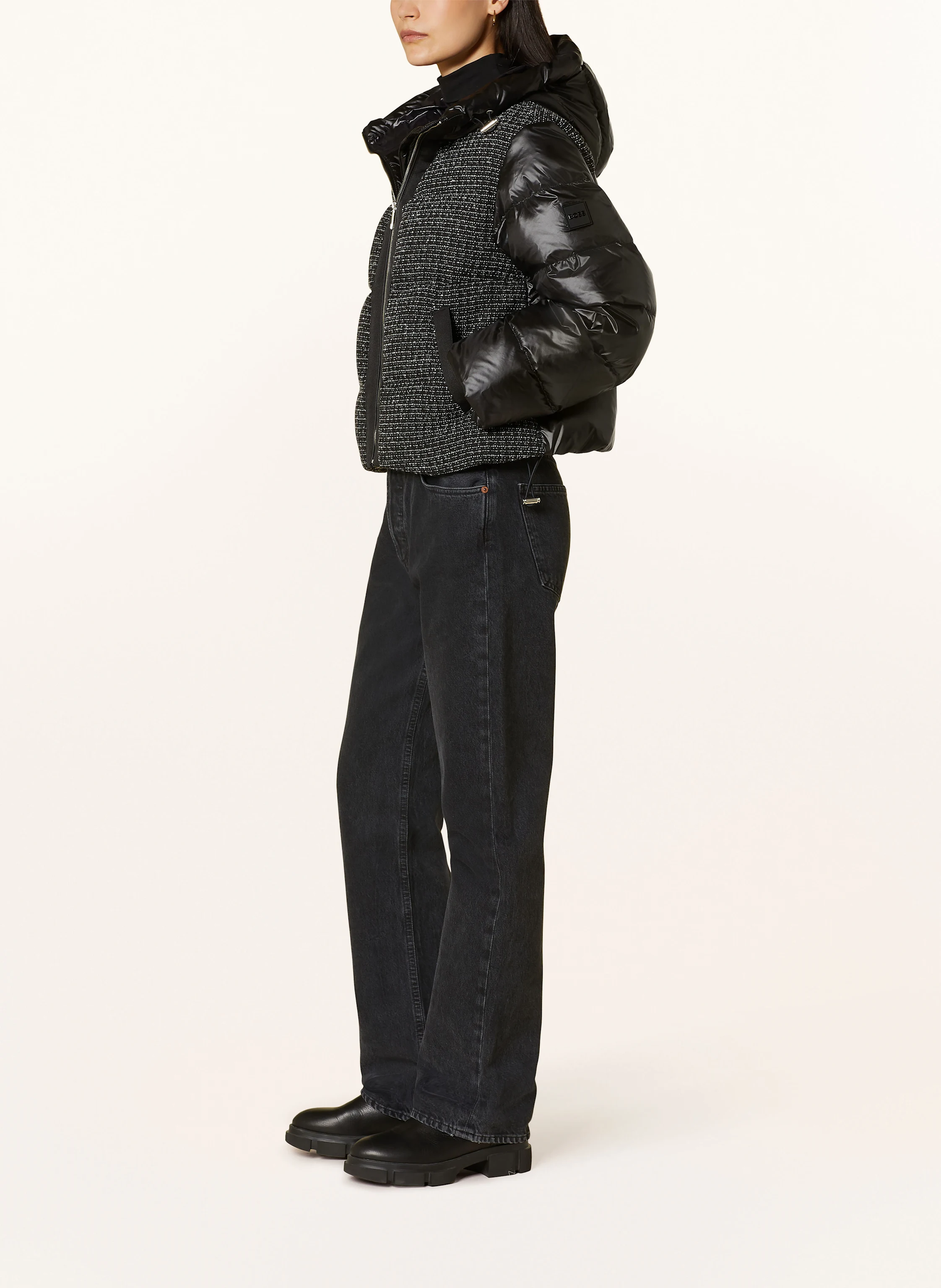 BOSS Steppjacke POMBATO im Materialmix