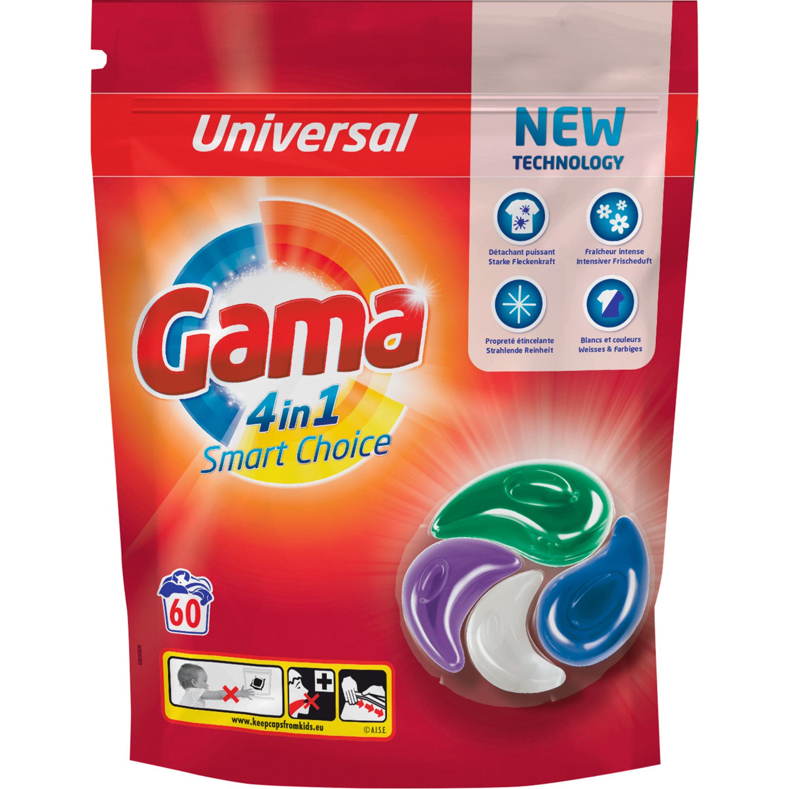 Gama Waschmittel Pods Universal 4in1 Smart Choice 60 Waschgänge