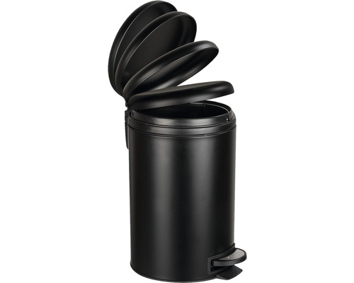 Wenko pedaalemmer Leman Easy Close 12 l mat zwart