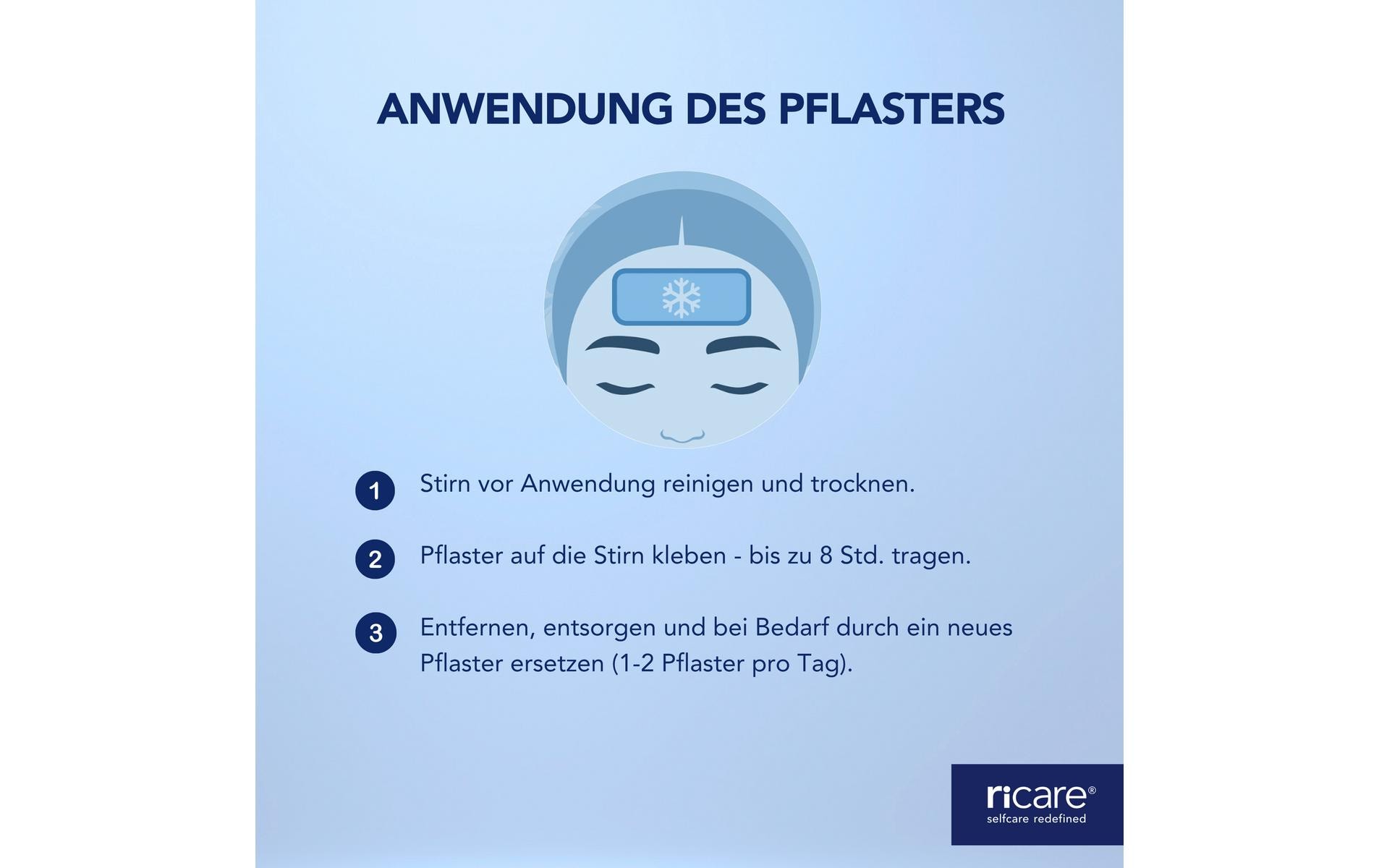 Head Relief Kühlpflaster 5 StückPflaster für Kopfschmerzen und Fieber
