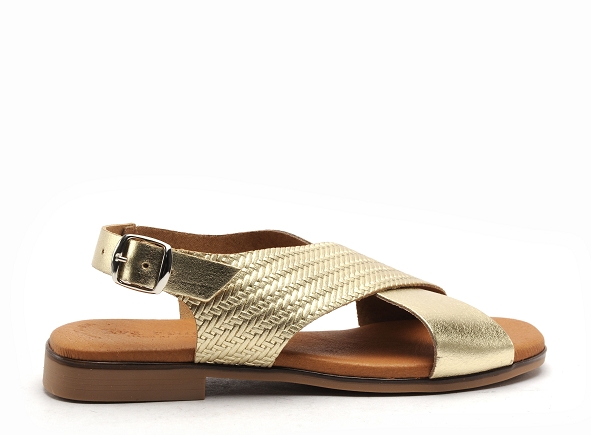 Eva frutos nu pieds plats femme 3010 or