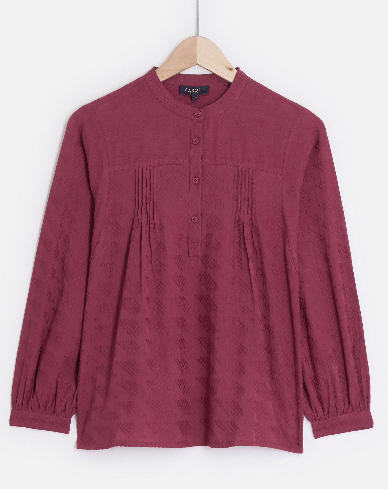 Caroll Blouse Célestine à borderies beaujolais