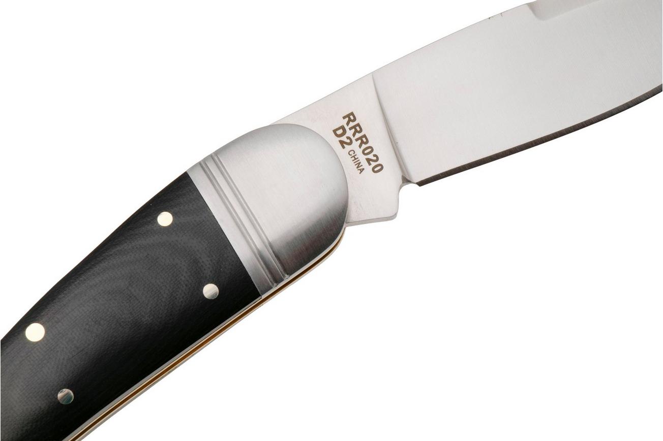 Rough Ryder Reserve Panthera RRR020, D2, Black Micarta, slipjoint zakmes