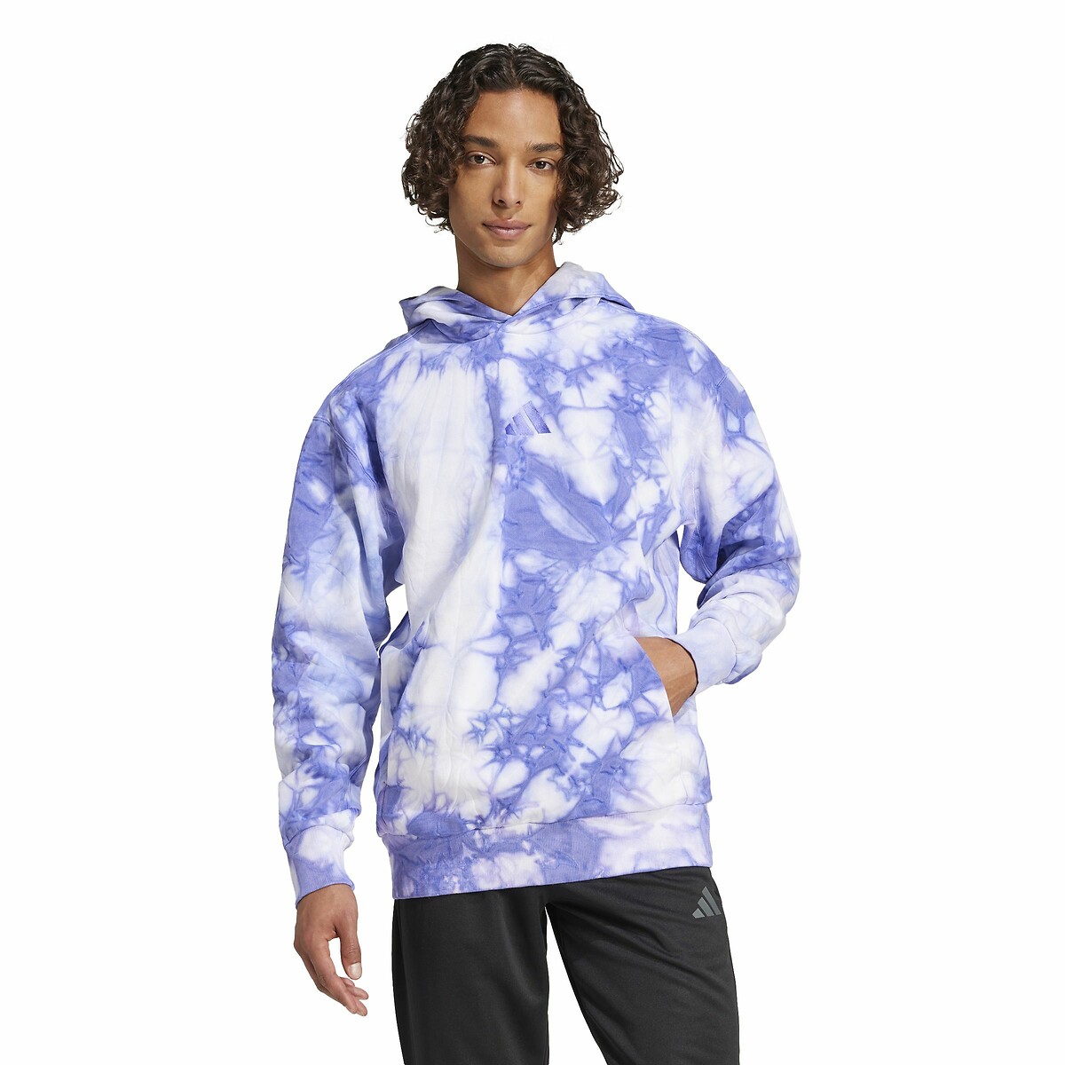 ADIDAS ROUPAS ESPORTIVAS<br>Moletom com capuz e efeito tie-dye