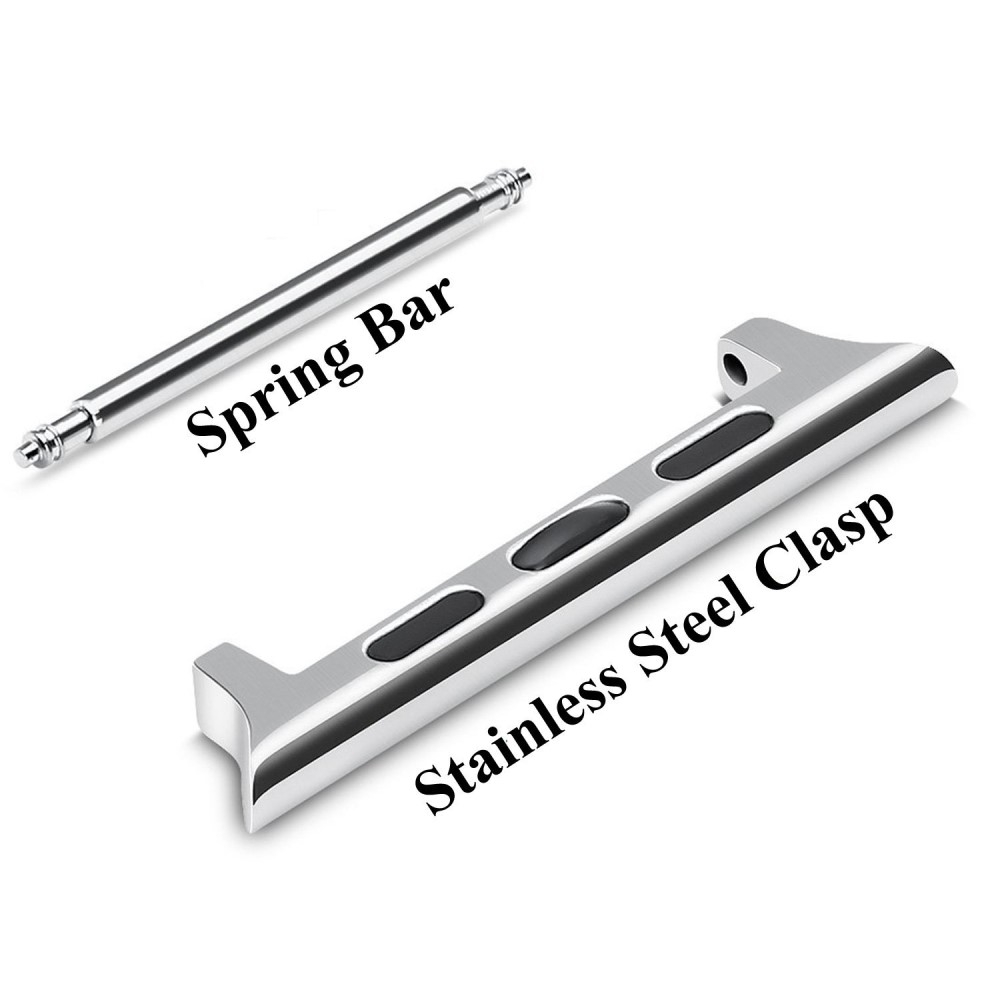 (2er Set) Apple Watch (49/46/45/44 mm) Armband Adapter Verbindungsstück Federverschluss - Silber