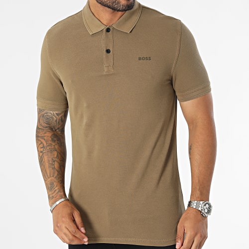 Polo Manches Courtes Slim Prime 50468576 Marron Clair