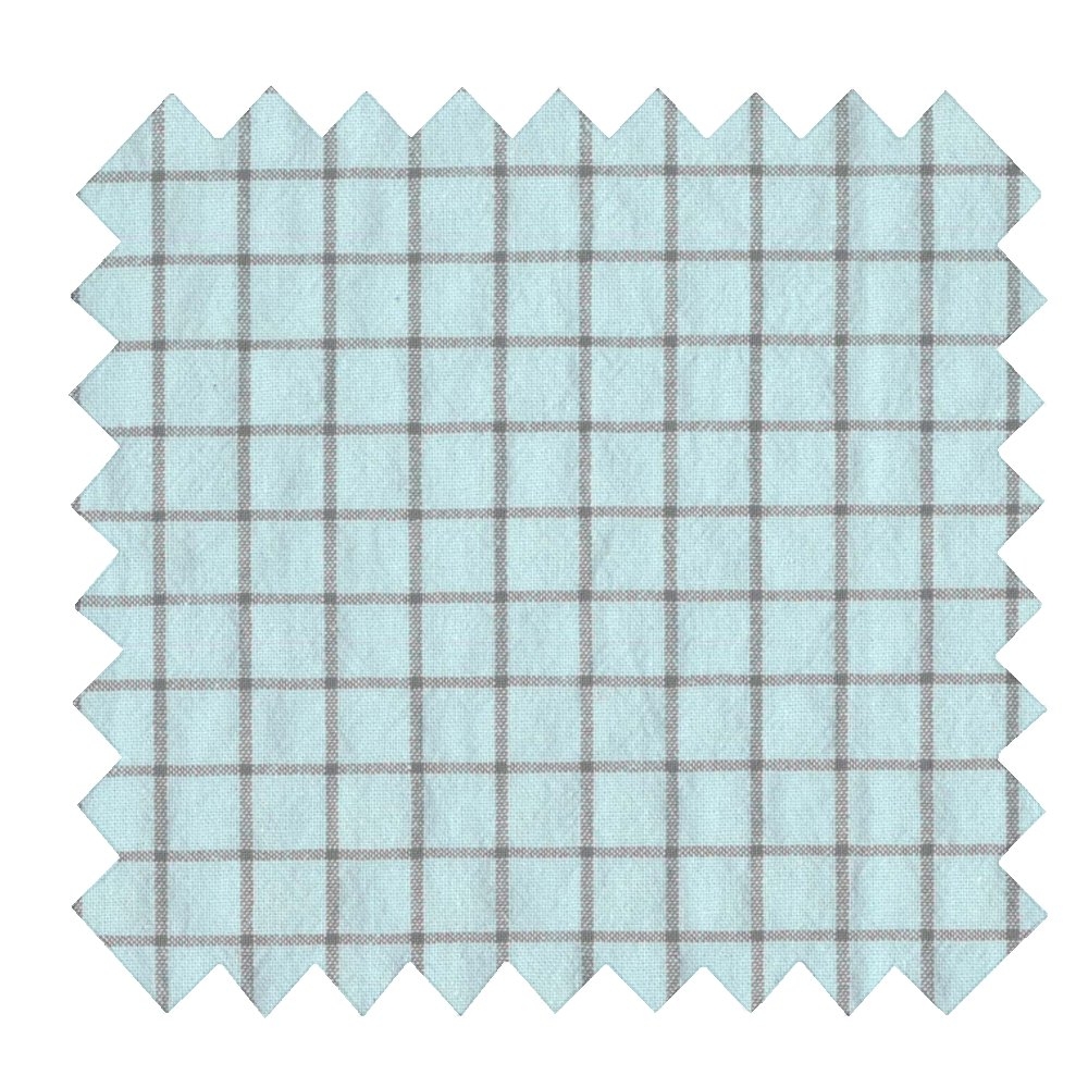 Tissu Coton Au Mètre Ex2528 Carreaux Bicolores Bleu Gris