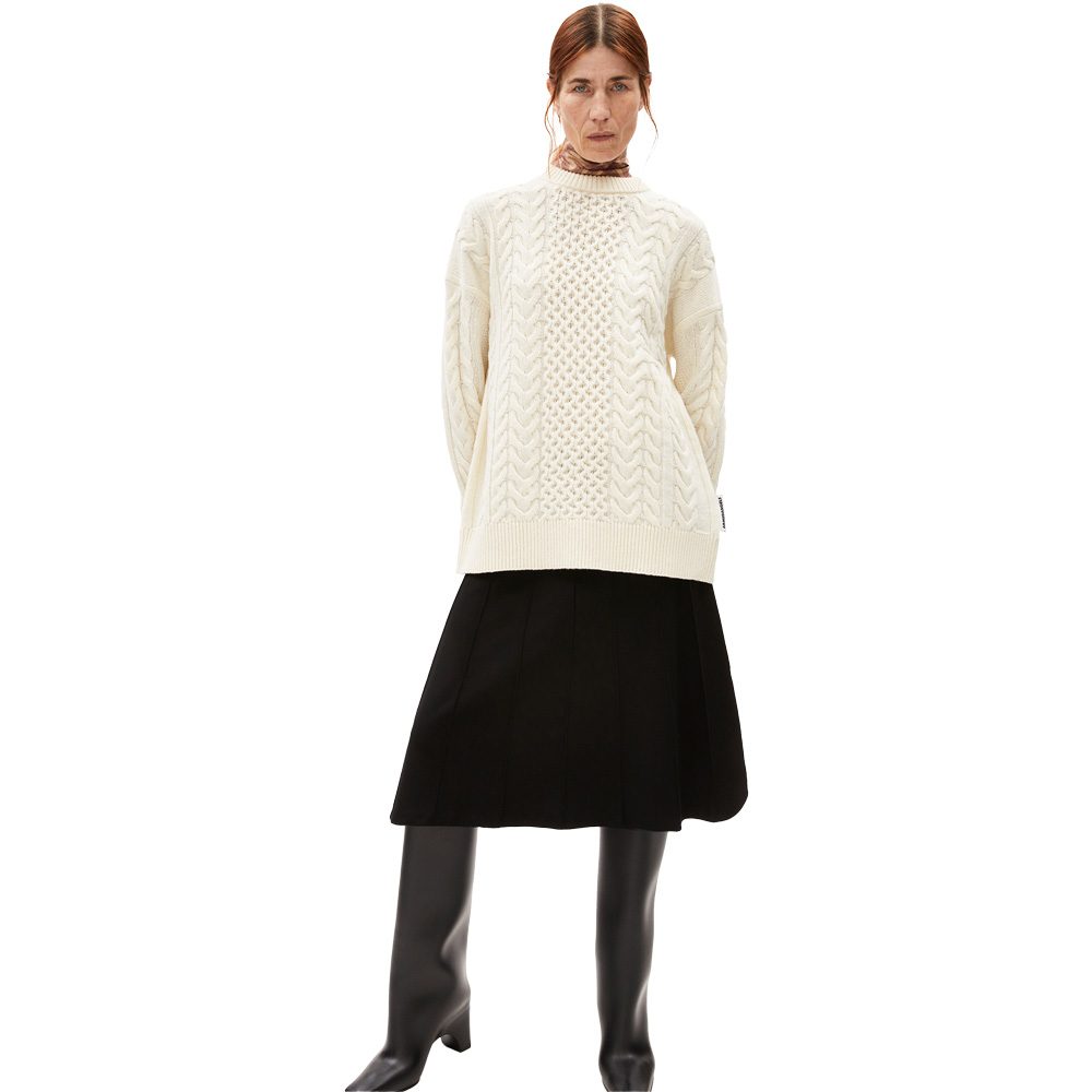 Armedangels Berfinaa Cable Pullover Damen oatmilk