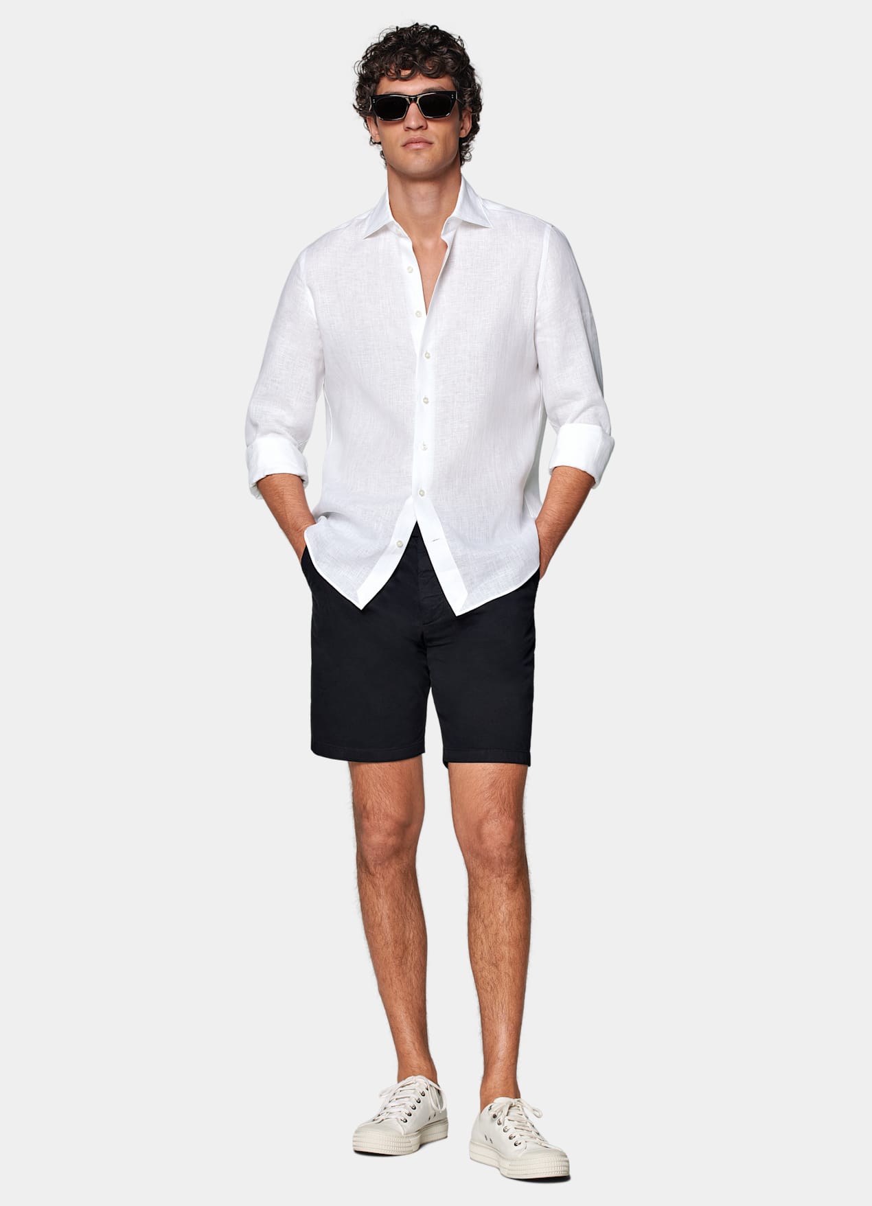 Short Slim Leg bleu marine
