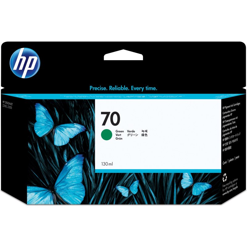 HP 70 cartouche d'encre verte 130 ml