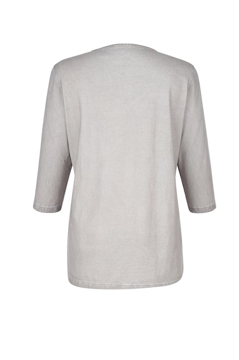 T-Shirt, AMORE Pailletten, V-Ausschnitt, 3/4-Ärmel