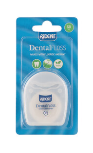 Rident Floss Fluor Mint Waxed 50m 1ST