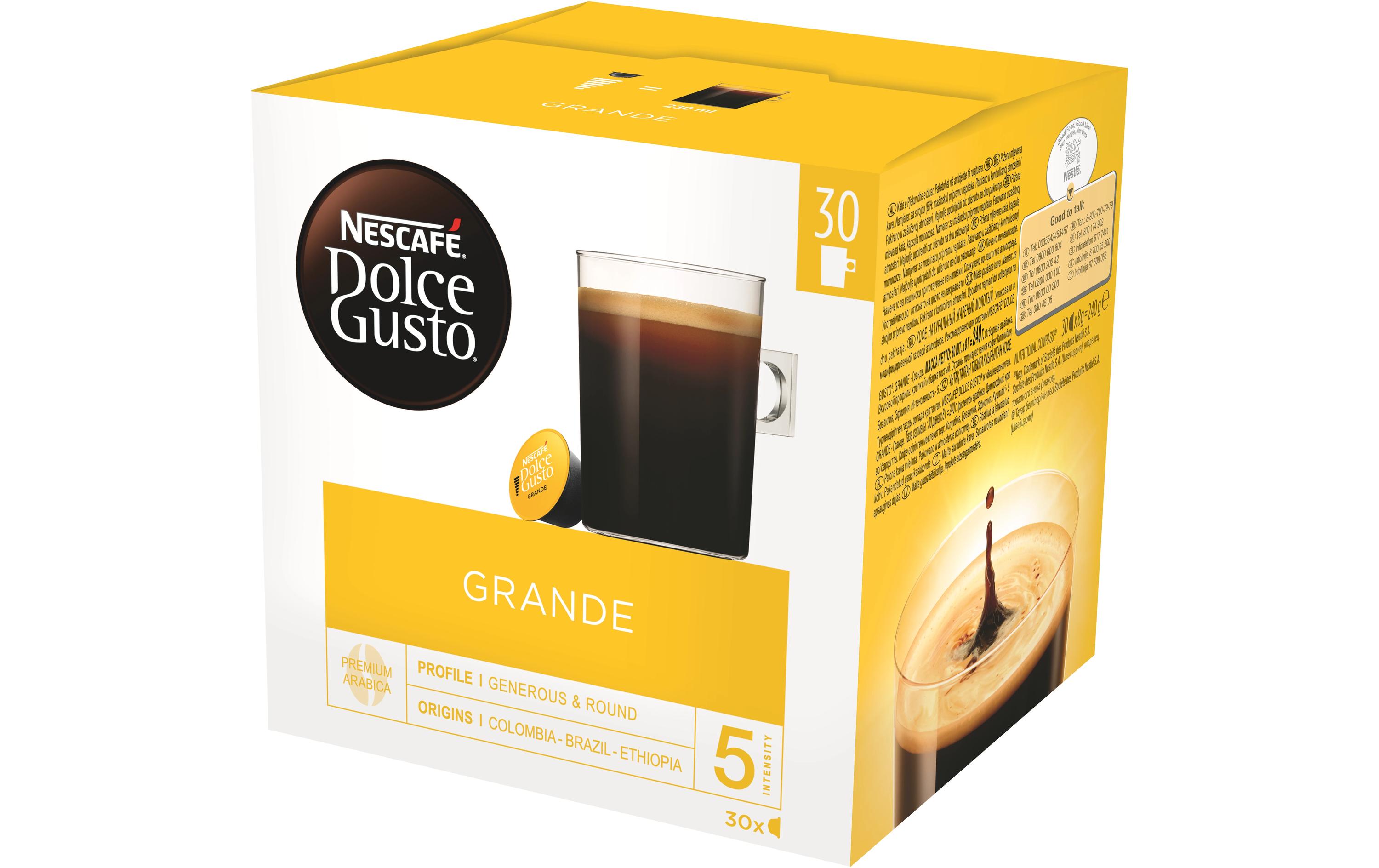Kaffeekapseln Dolce Gusto Grande 30 StückNescafé Dolce Gusto Kaffee Kapseln