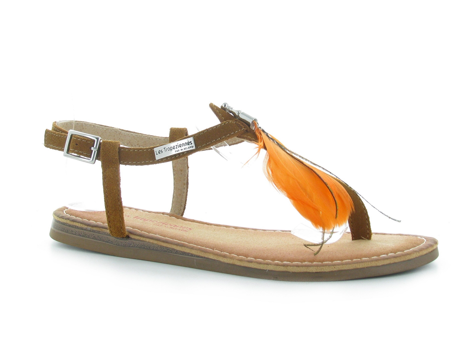 Les tropeziennes-GAELLE Cuir Marron-Orange