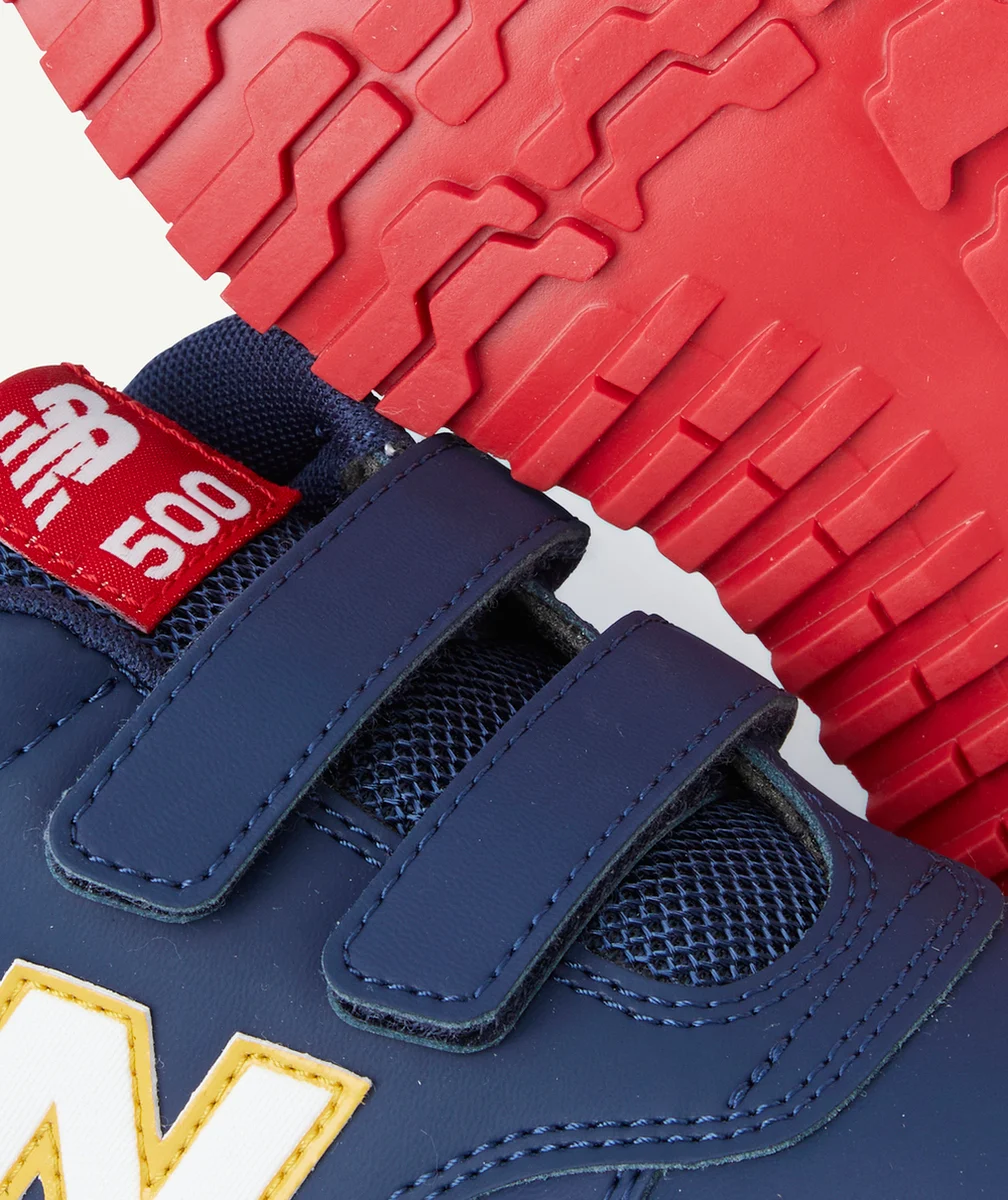 NEW BALANCEBASKETS À SCRATCHS 500 GARÇON BLEU MARINE ROUGE JAUNE