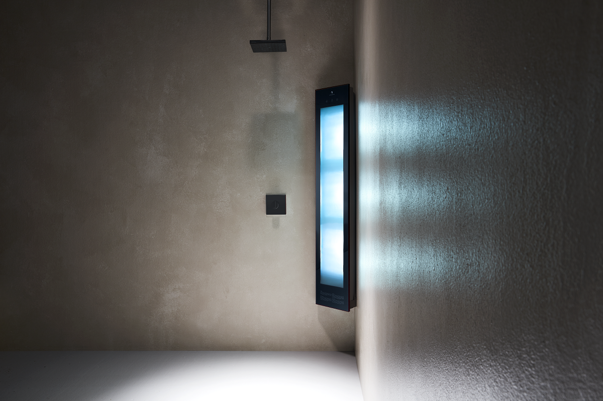 Sunshower Zwart Combi opbouw infrarood en UV lamp 145x30x20cm