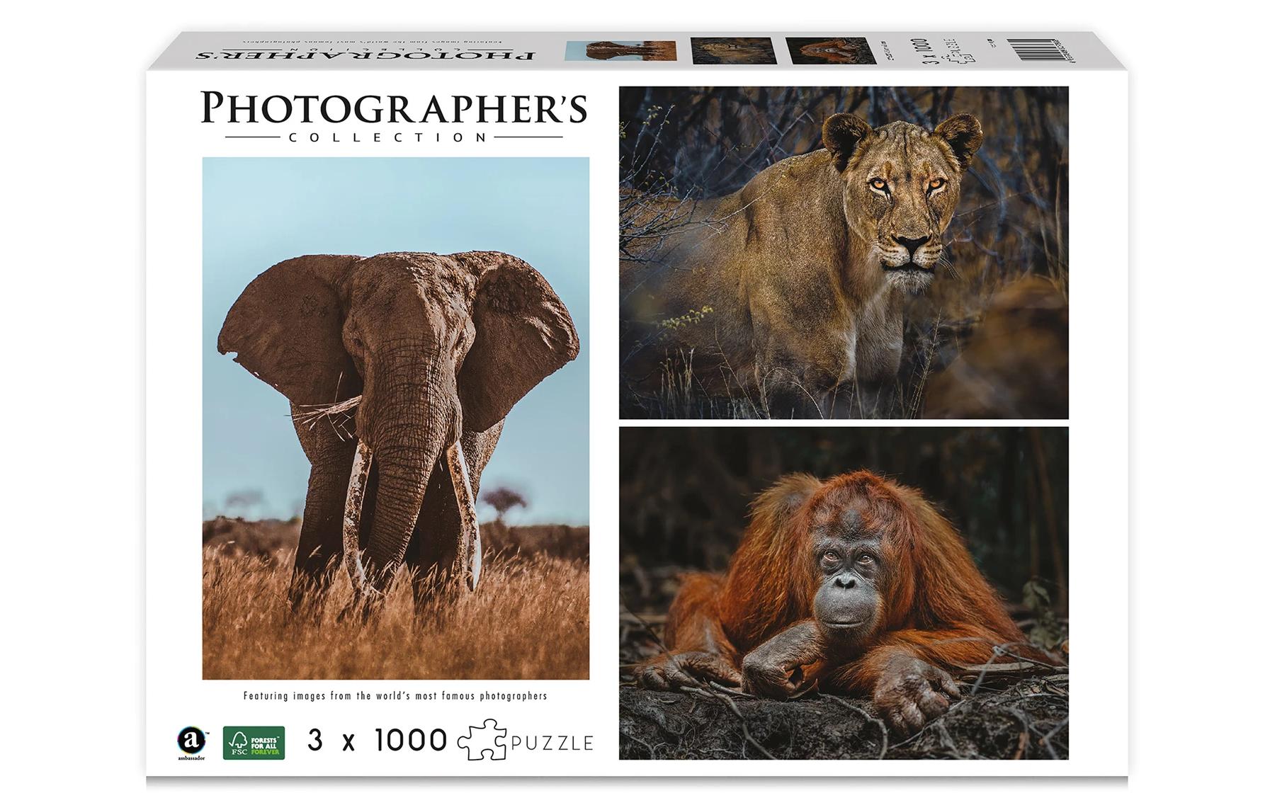 Puzzle Wildtiere BlickkontaktPuzzle-Set für Erwachsene und Kinder