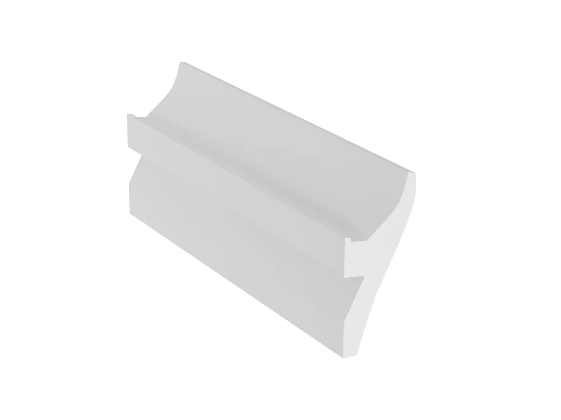 Lot de 3 corniches plafond en polystyrène L290 x l4.5 x H12 cm blanc - ROMONA