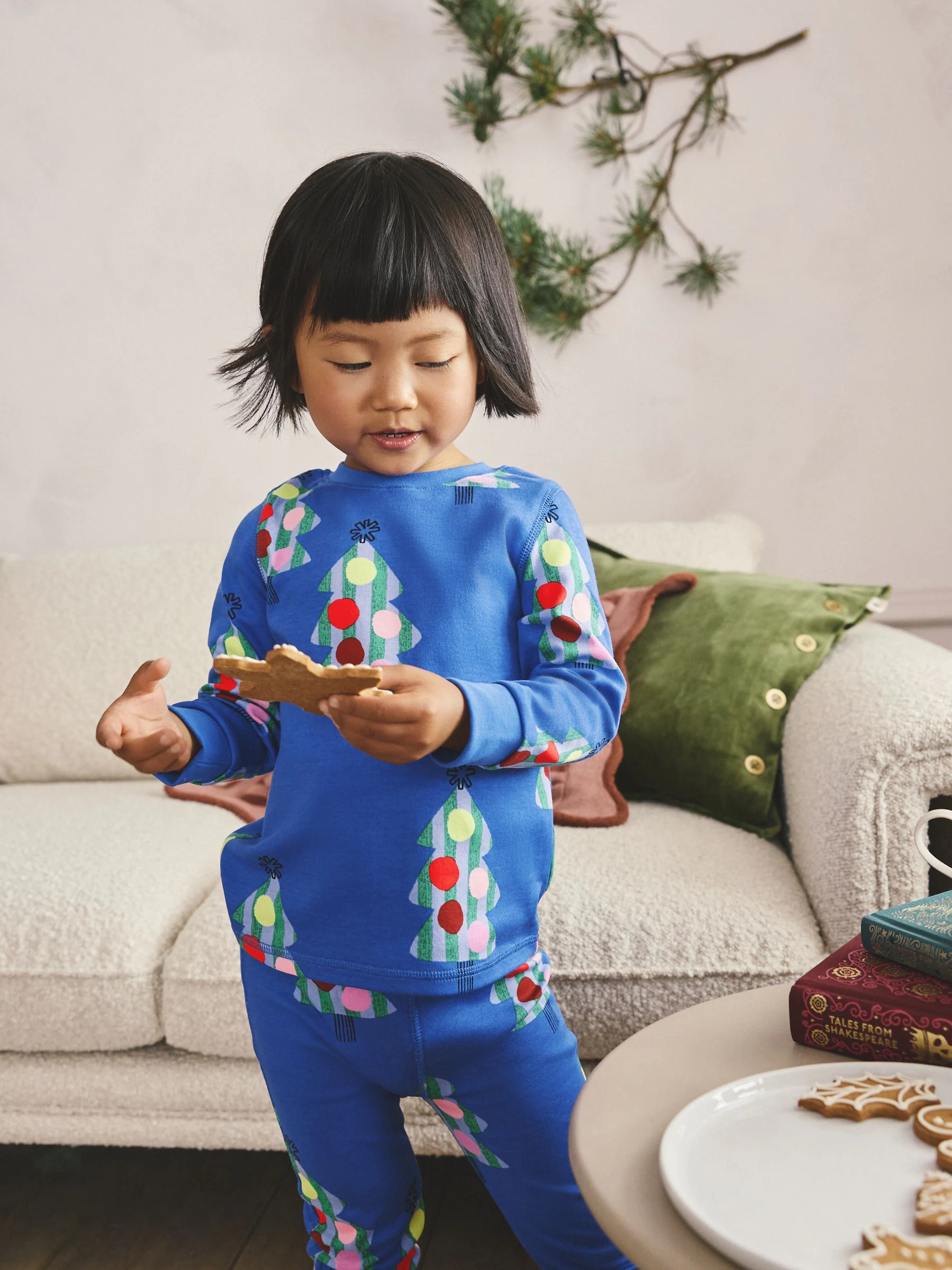 Rood/blauw kerstman - Set van 2 knusse Kerstmis Pyjama's (9mnd-12jr)