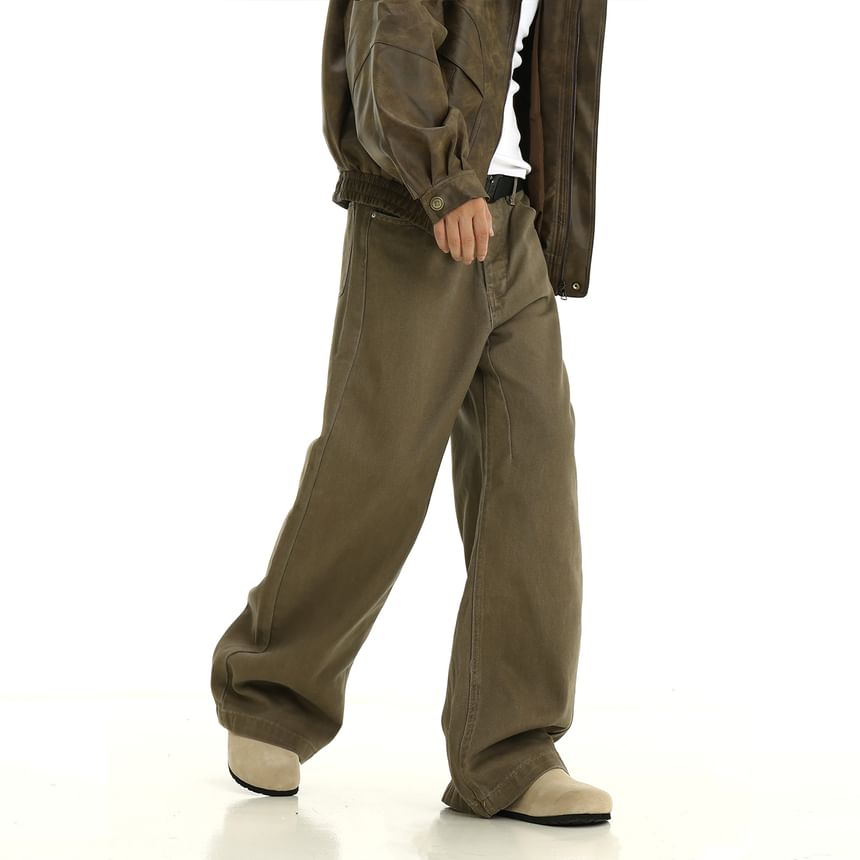 Meiksip - Hoge taille rechte broek