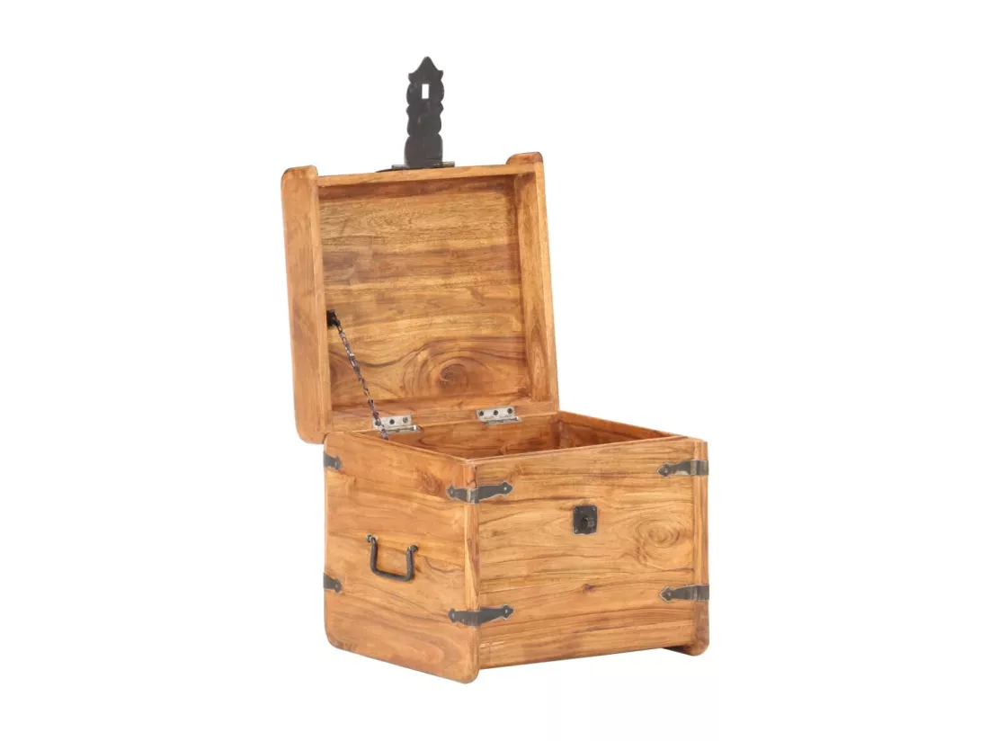 Coffre 40x40x40 Bois d'acacia solide 5