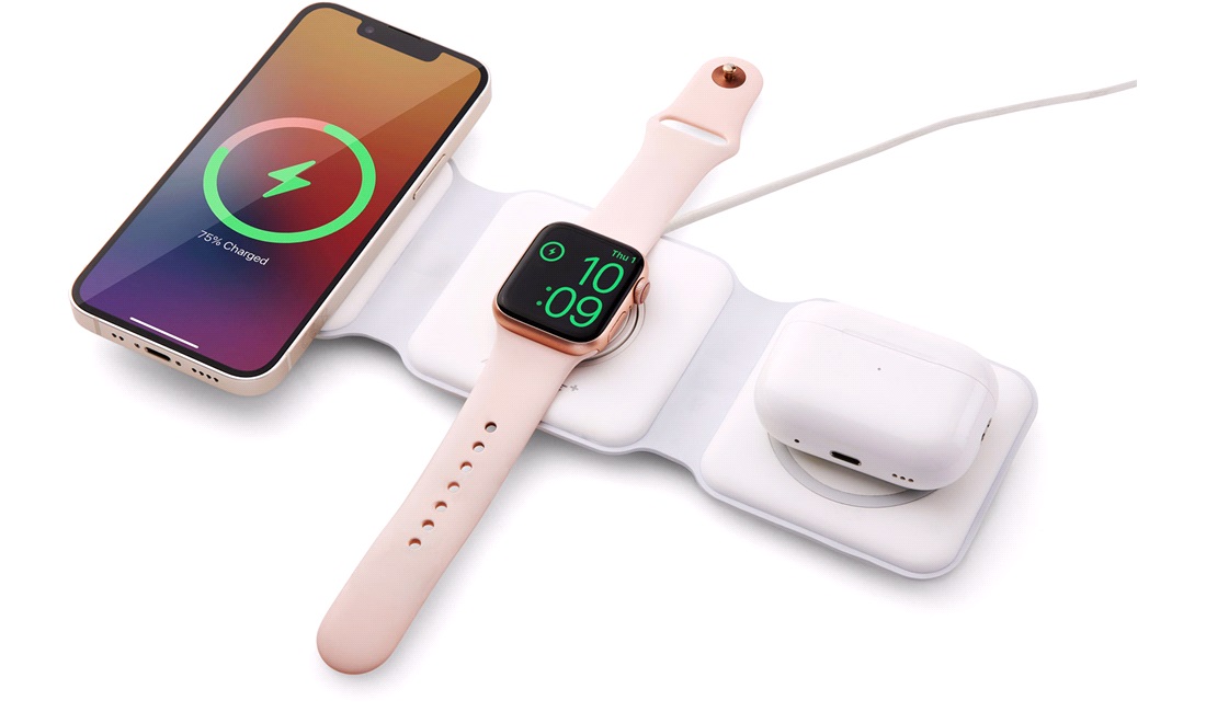 Foldbar 3i1 trådløs oplader