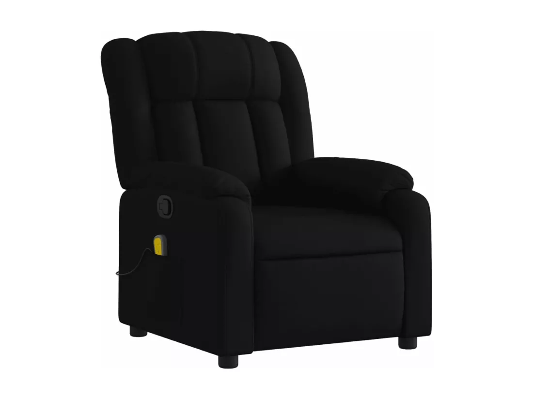 Fauteuil massant inclinable Noir Tissu