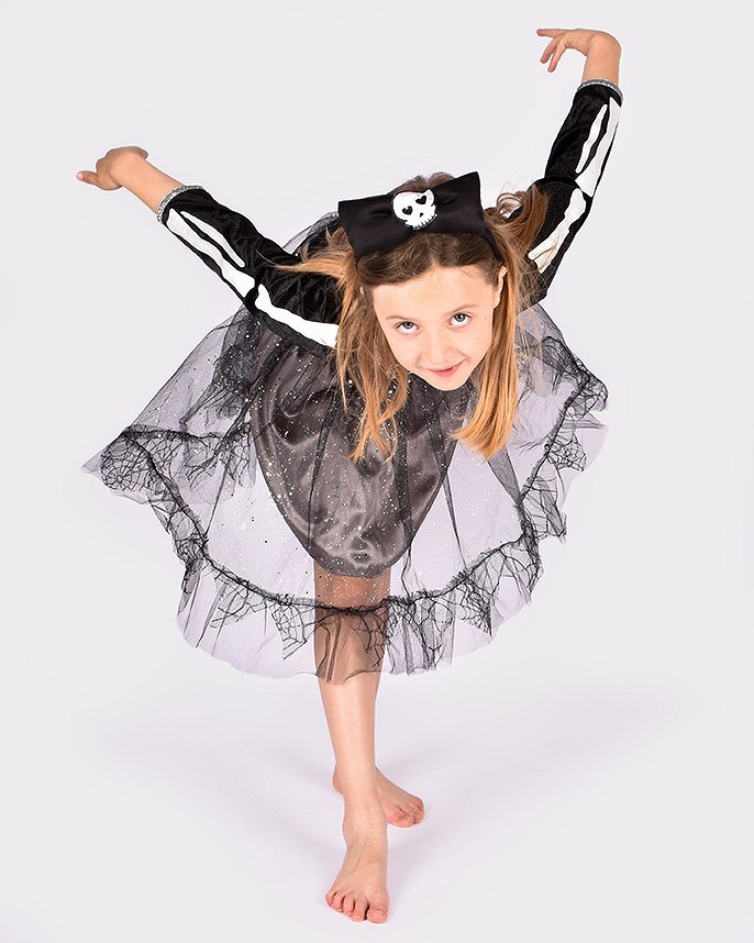 Den Goda Fen - Skeletkjole m. pandebånd (110-116 cm)