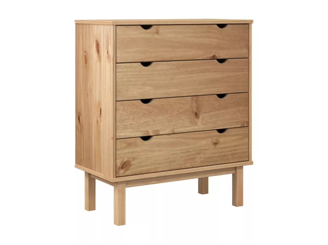 Commode OTTA 76,5x39,5x90 cm Bois de pin massif