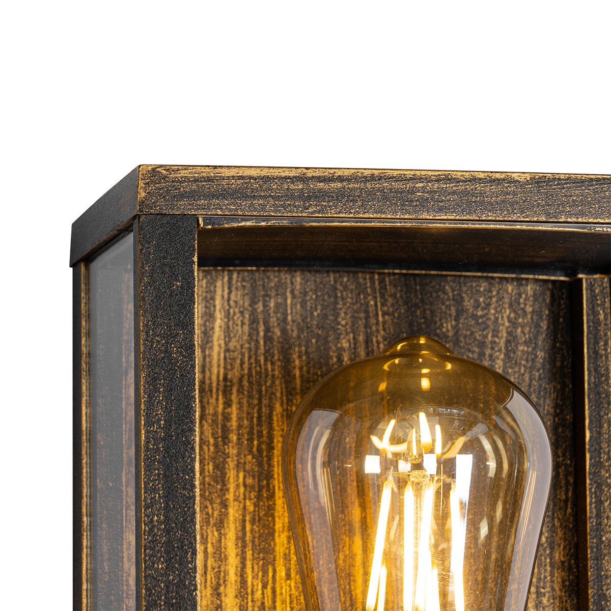 Vintage wandlamp, antiek goud, 26 cm, IP44 - Charlois