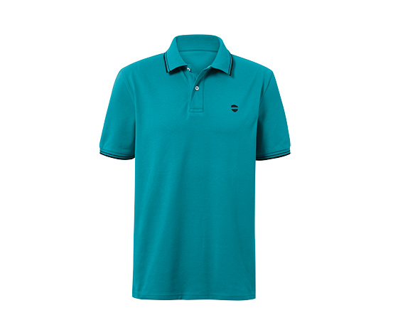 Piqué-Poloshirt, aqua