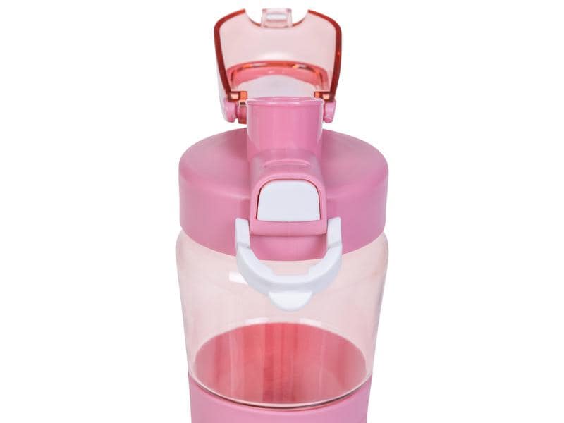 KOOR Trinkflasche Rosa 650 ml Handliche Flasche aus Kunststoff für den täglichen Einsatz