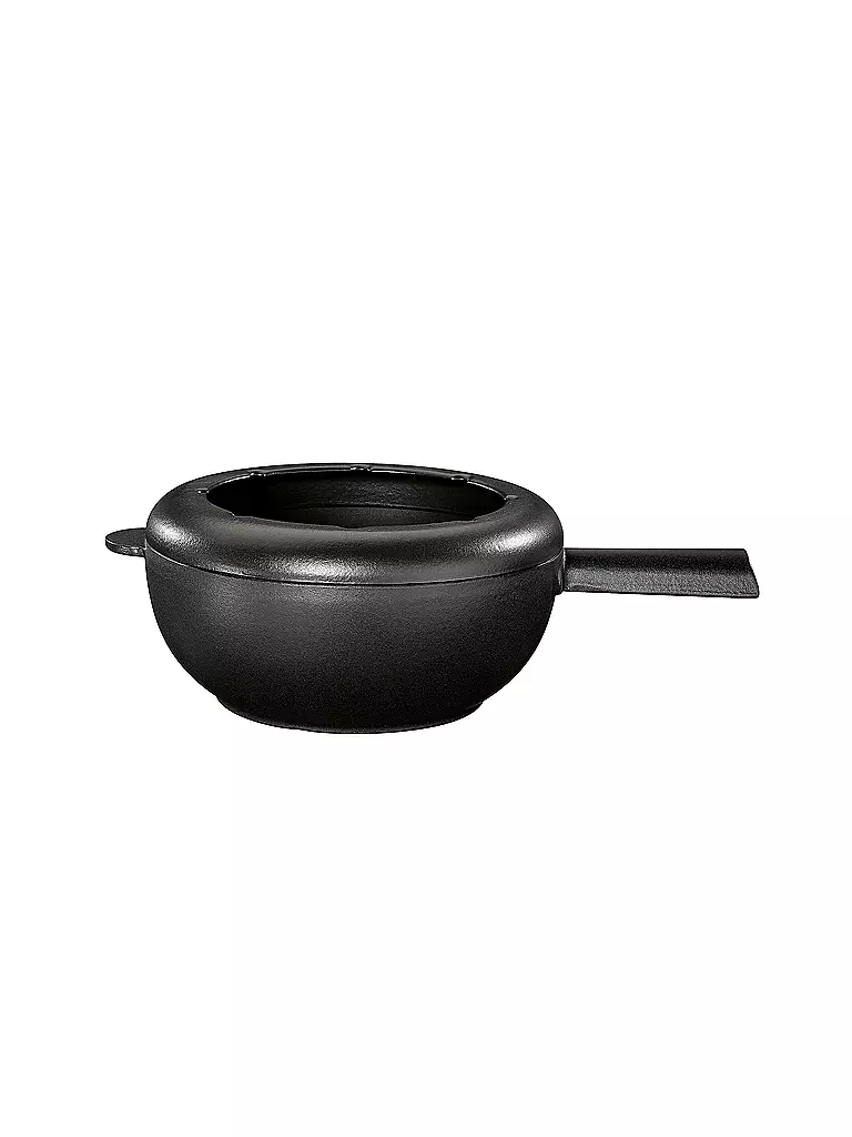 SPRING Fondue Guss Caquelon 20cm Schwarz Matt schwarz