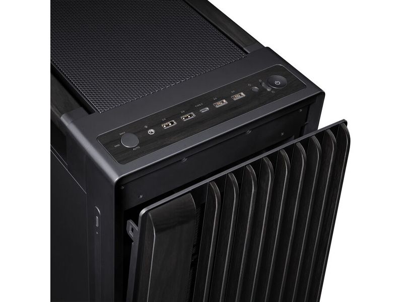 ASUS PC-Gehäuse ProArt PA602 Wood Edition Schwarz Eleganter Mid-Tower Gehäuse mit exzellentem Airflow