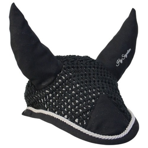 Apanhador de moscas Showjump para cavalos, preto/prateado