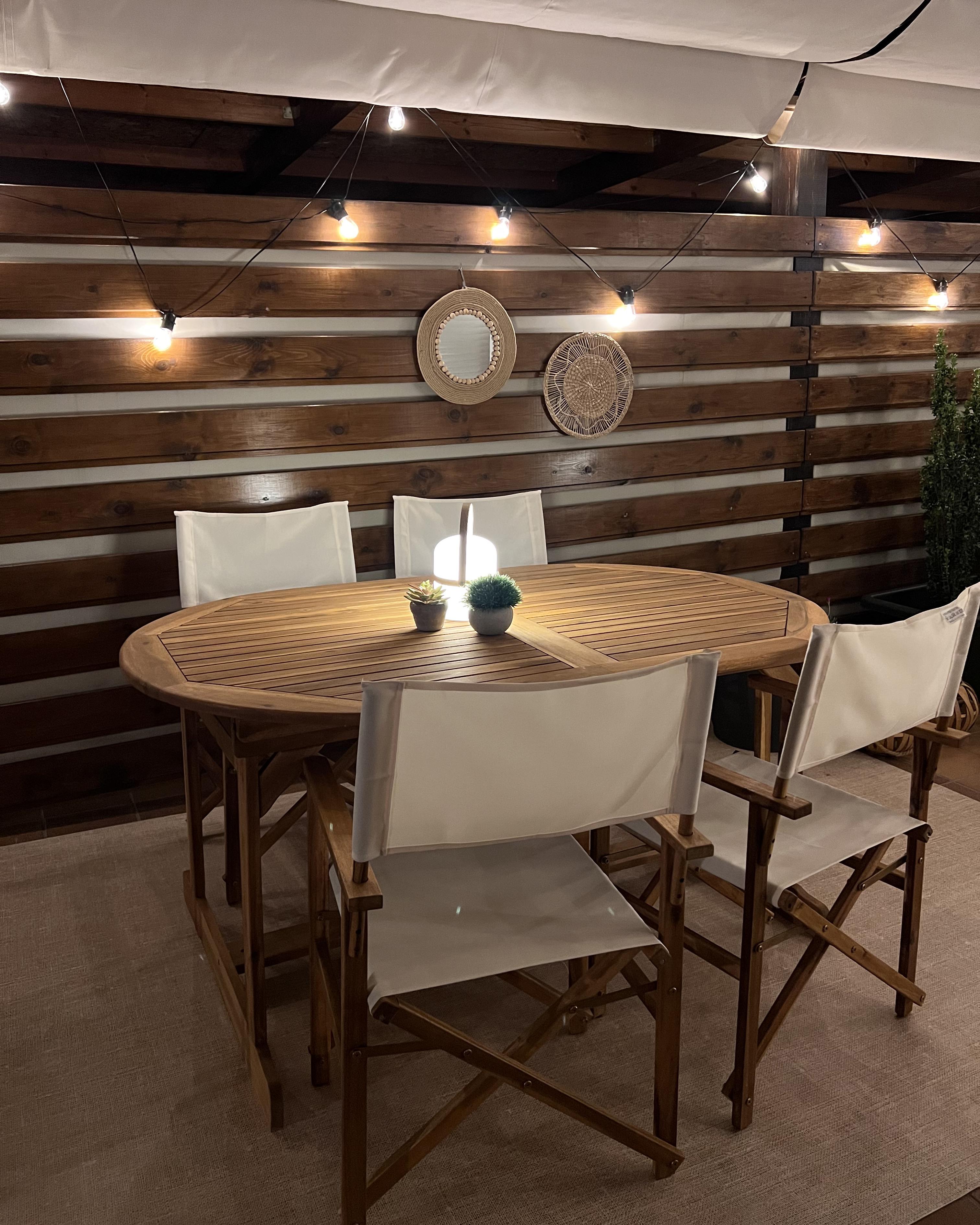 Set van 2 tuinstoelen CINE Acaciahout Gebroken wit