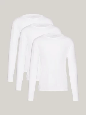 Pacote com 3 camisetas essenciais premium de manga comprida