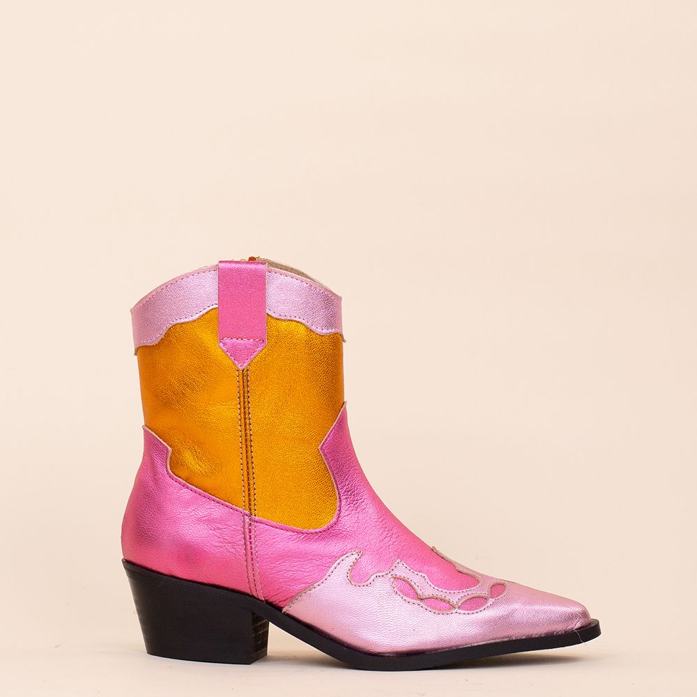 DWRS laarsjes 9552 Bari roze - oranje