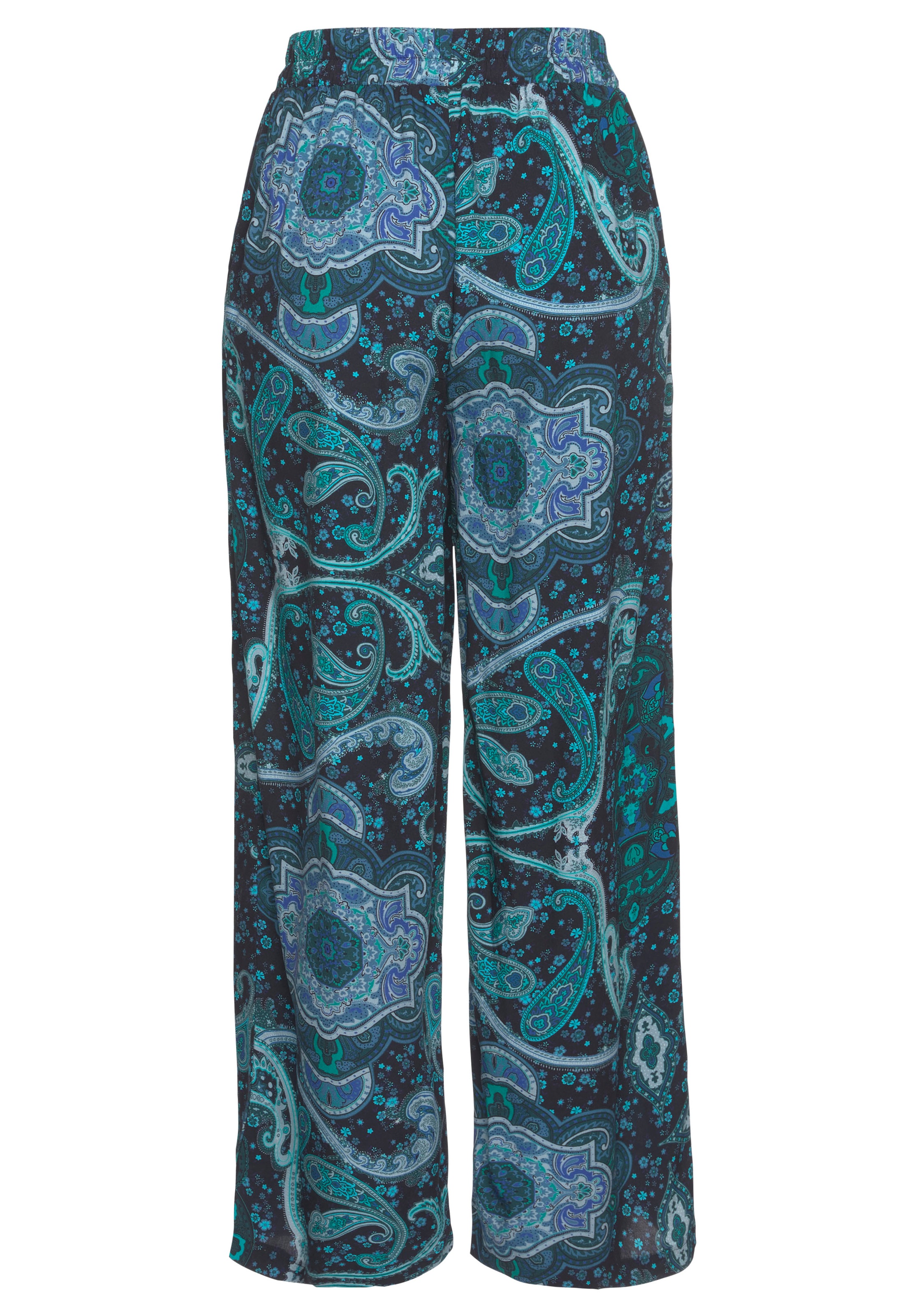 Vivance Palazzohose  und Paisleyprint, elastischer Bund, Schlupfhose, Stoffhose