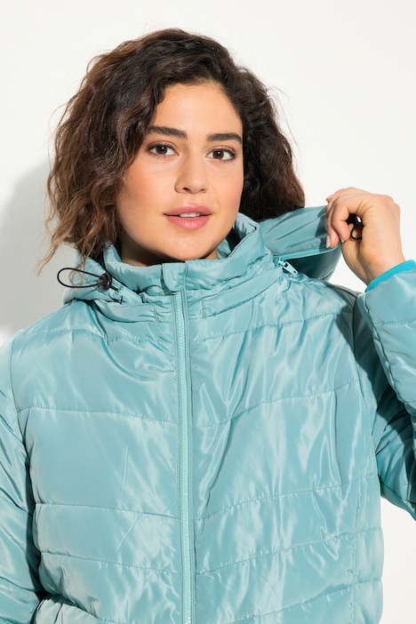 Steppjacke, mit abnehmbarer Kapuze, wasserabweisend