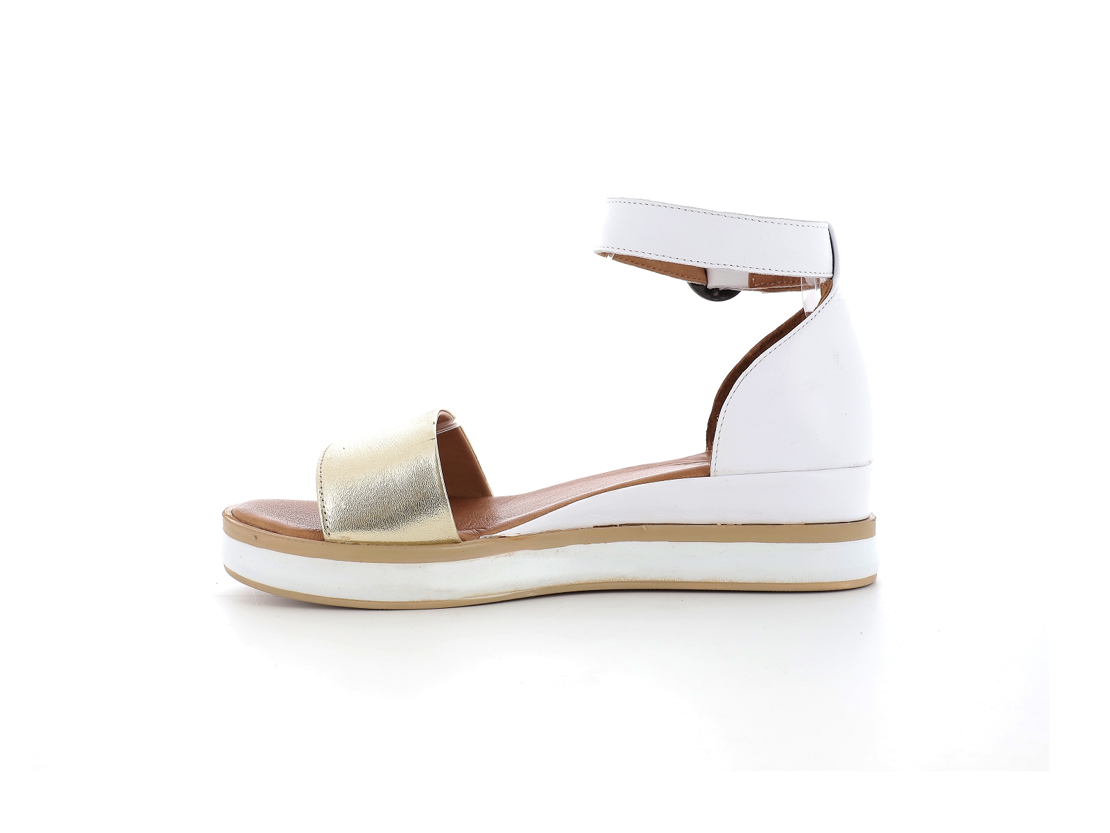 Elue par nous-NECRIRE Cuir Blanc-Or