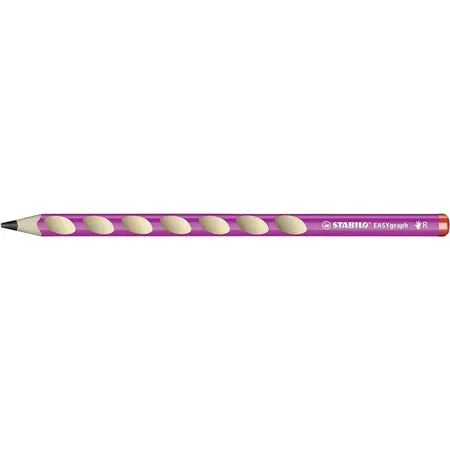 Ergonomischer Dreikant-Bleistift für Linkshänder - STABILO EASYgraph in pink - 2er Pack - Härtegrad B