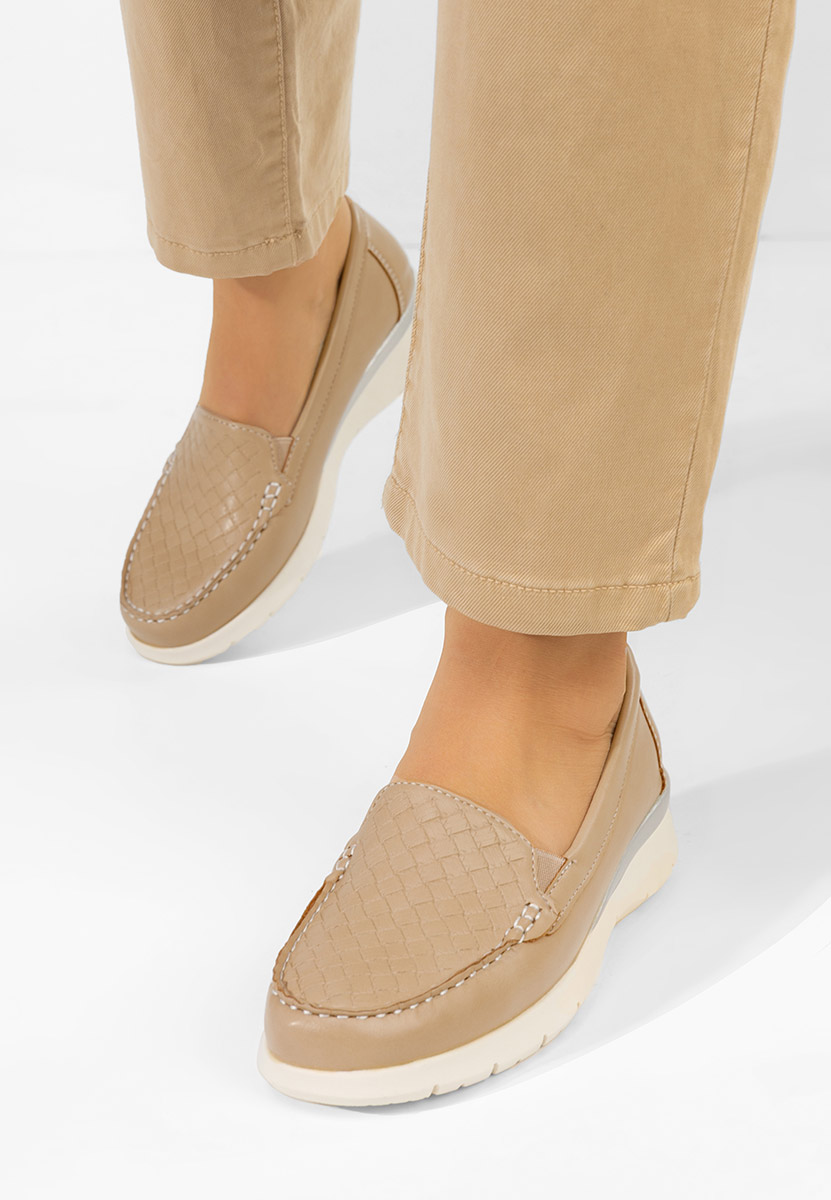 Mocassins femme beige Seona V2