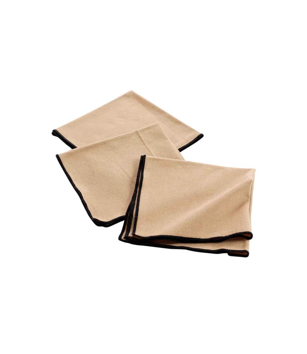 Lot de 3 Serviettes de Table Mistraline 40x40cm Beige