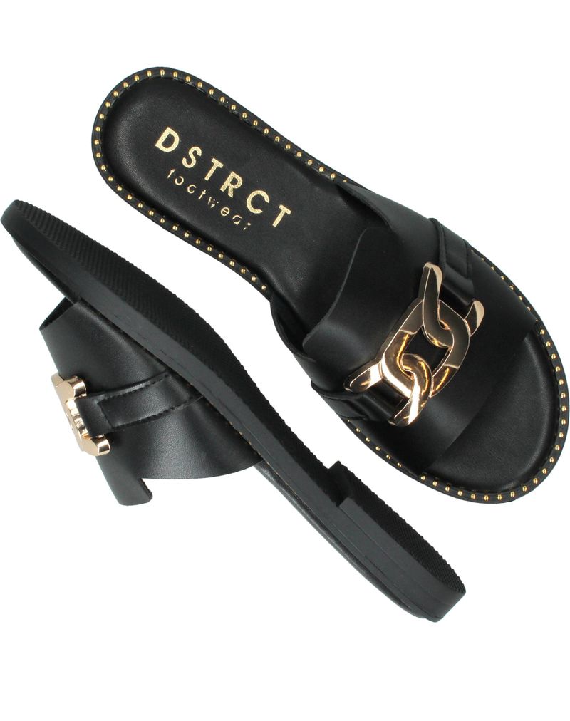 DSTRCT Slippers Zwart Dames