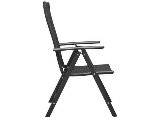 LES TENDANCES - Ensemble table et chaises de jardin-noir-6 places-375106