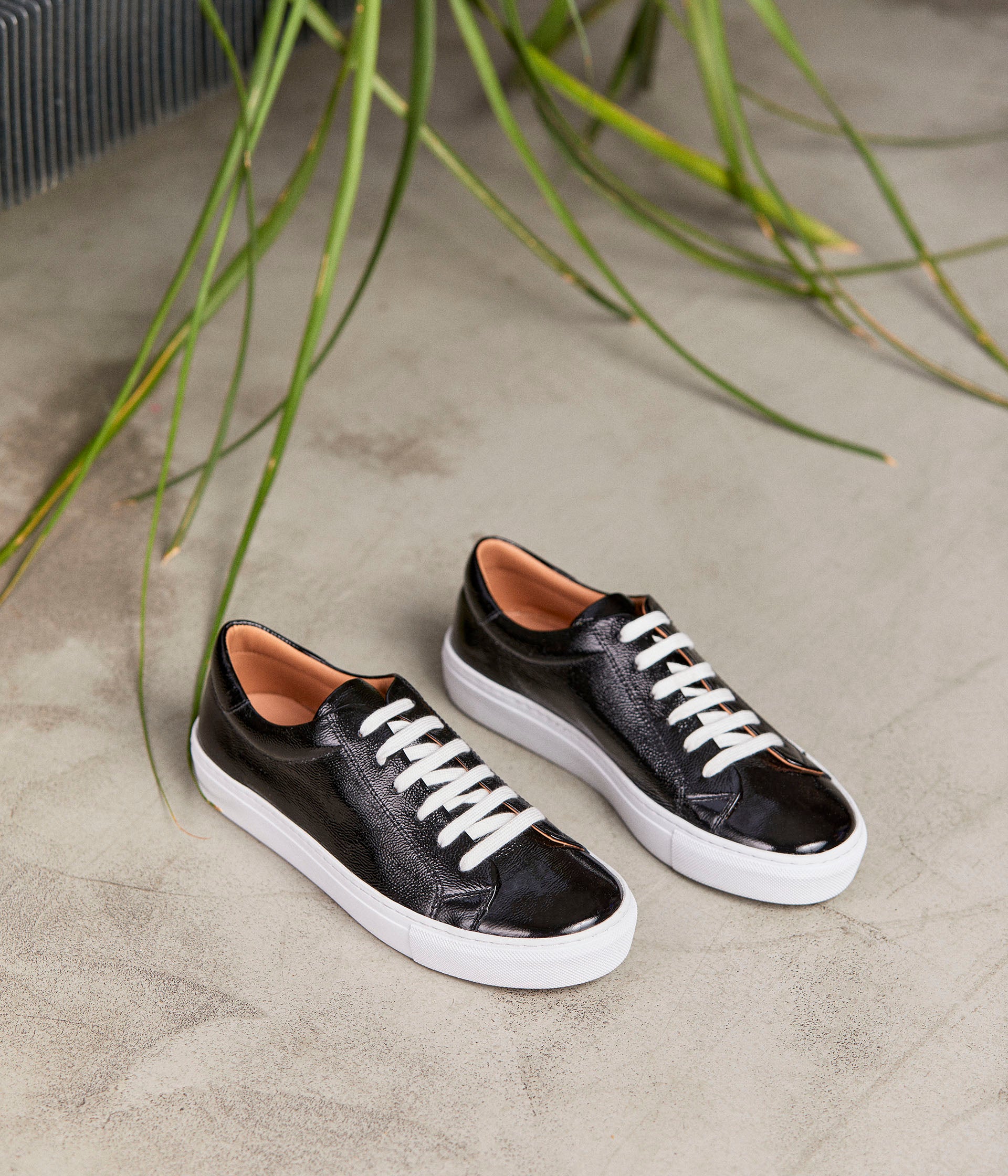 Sneakers noir verni Lester