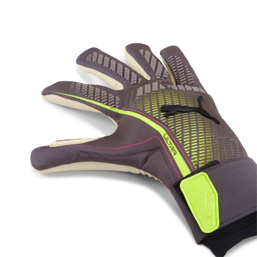 PUMA Gants de Gardien Ultra Ultimate Hybrid Audacity - Matte Aged Silver/Jaune