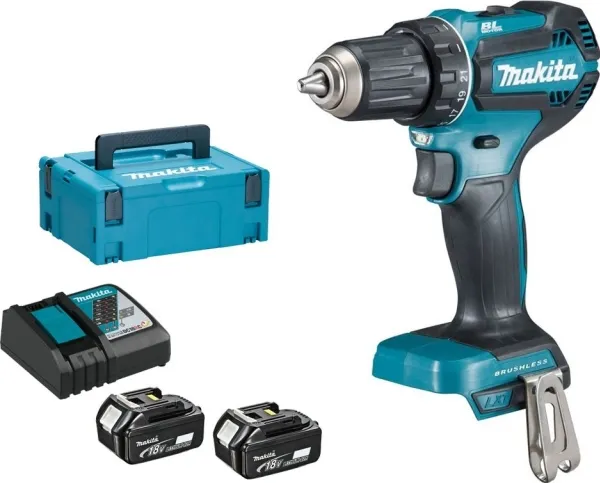 Makita DDF485RTJ - Bor/driver - ledningfri - 2-hastigheders - nøgleløs borepatron 13 mm - 50 N·m - 2 batterier (5,00 ah)- 18 V